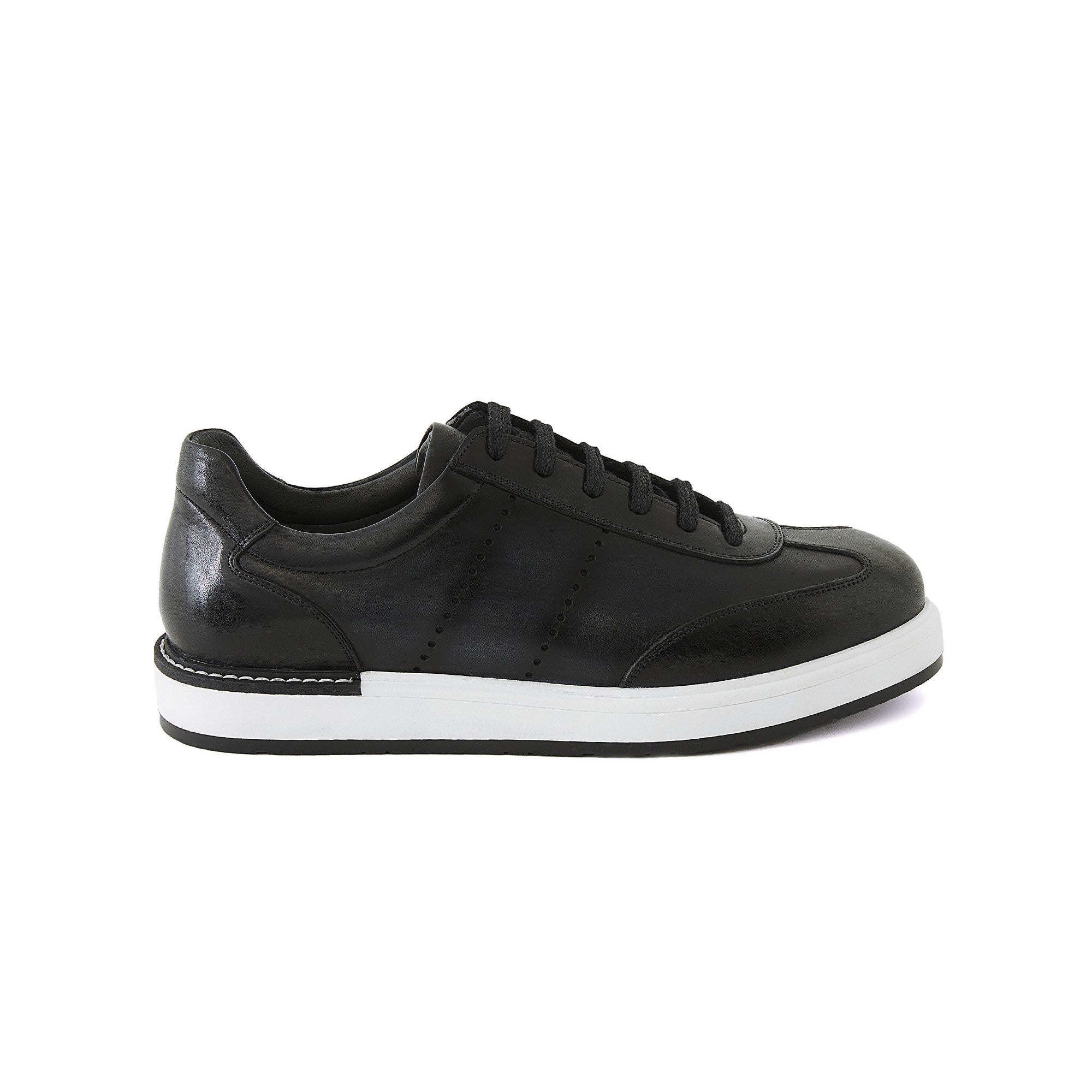 Men's Calf Leather Handmade Sneakers M8020 1