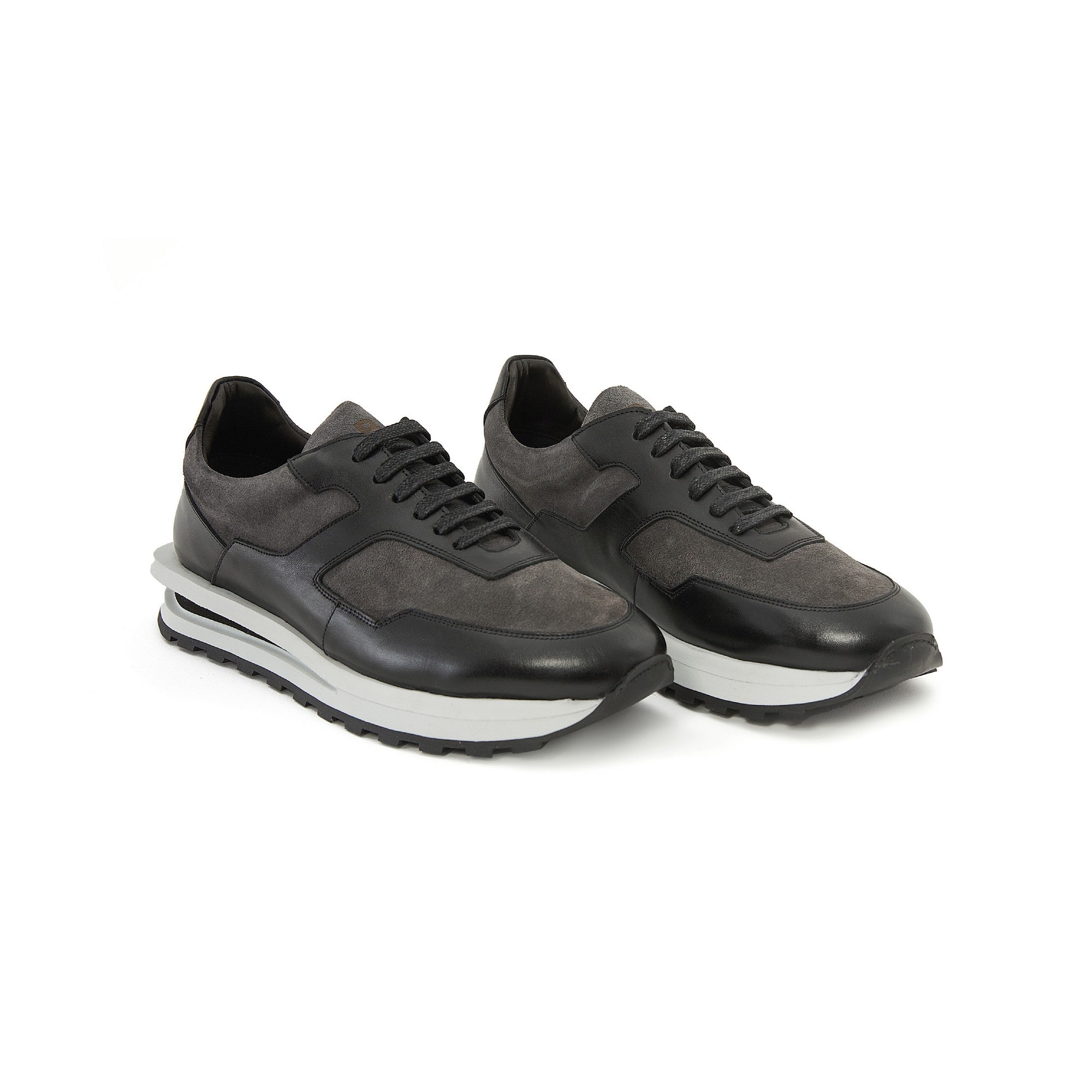 Men's Suede Calf Leather Handmade Sneakers M8017