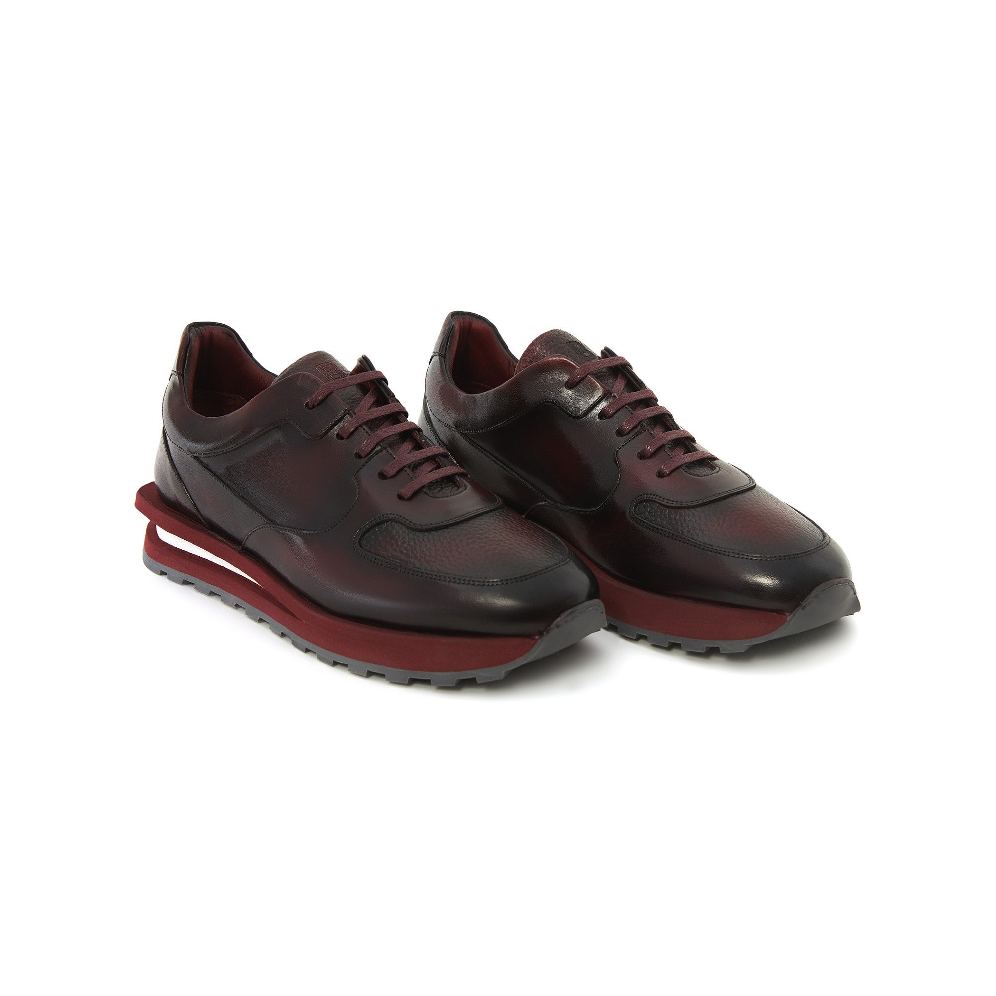 Men's Calf Leather Handmade Sneakers M8016