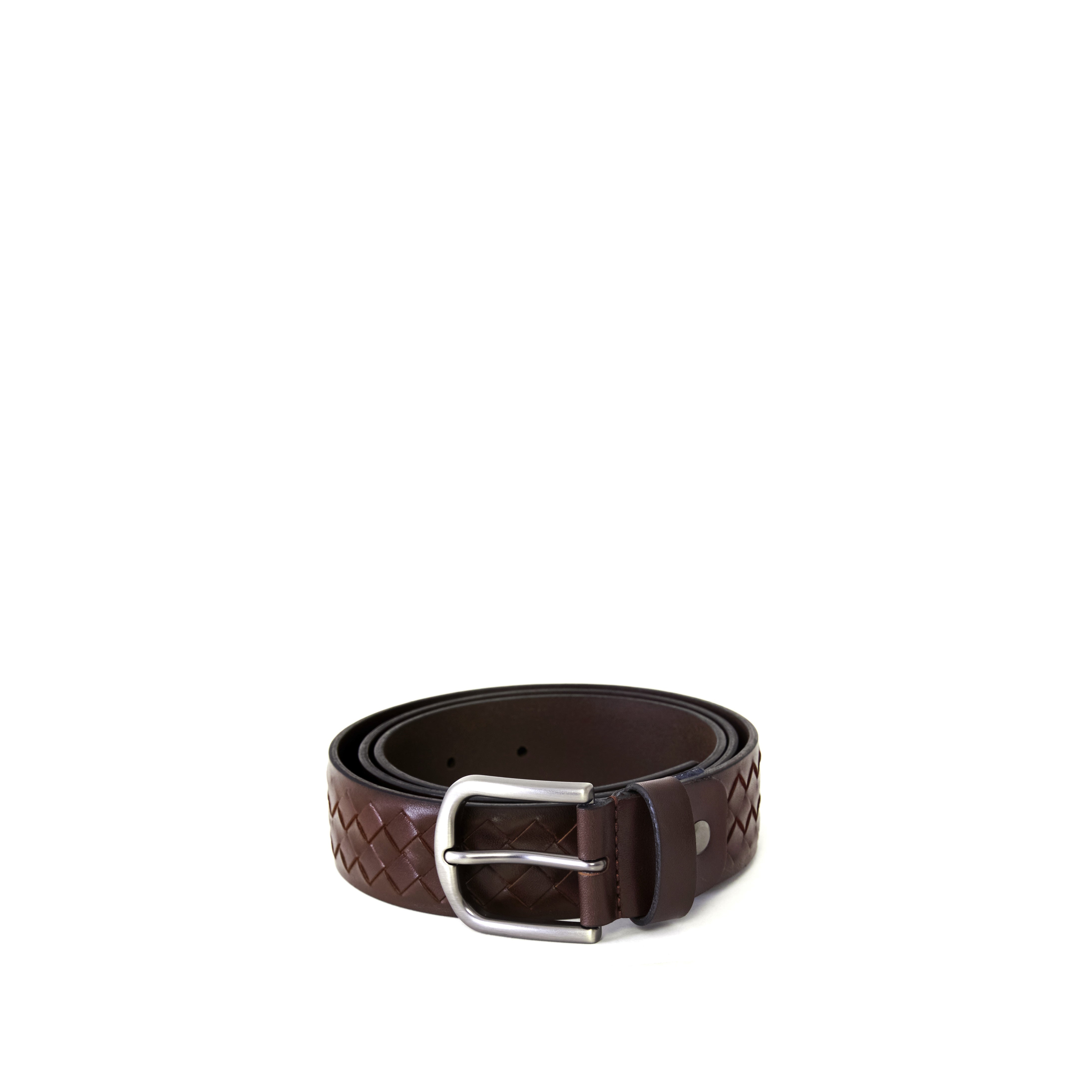 Men's Braided Calf Leather Handmade Belt M106