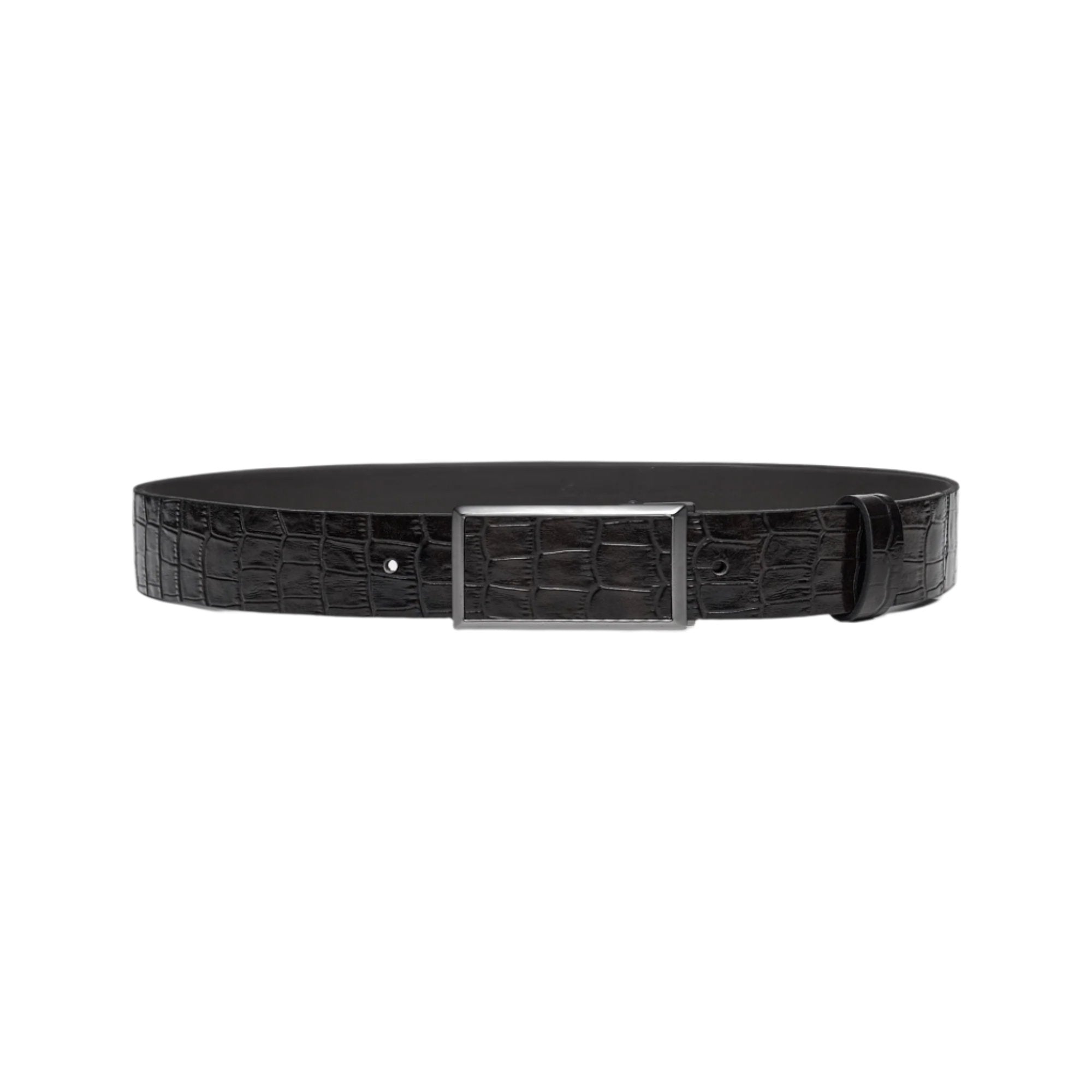 Men's Crocodile Embossed Calf Leather Handmade Belt M111 2