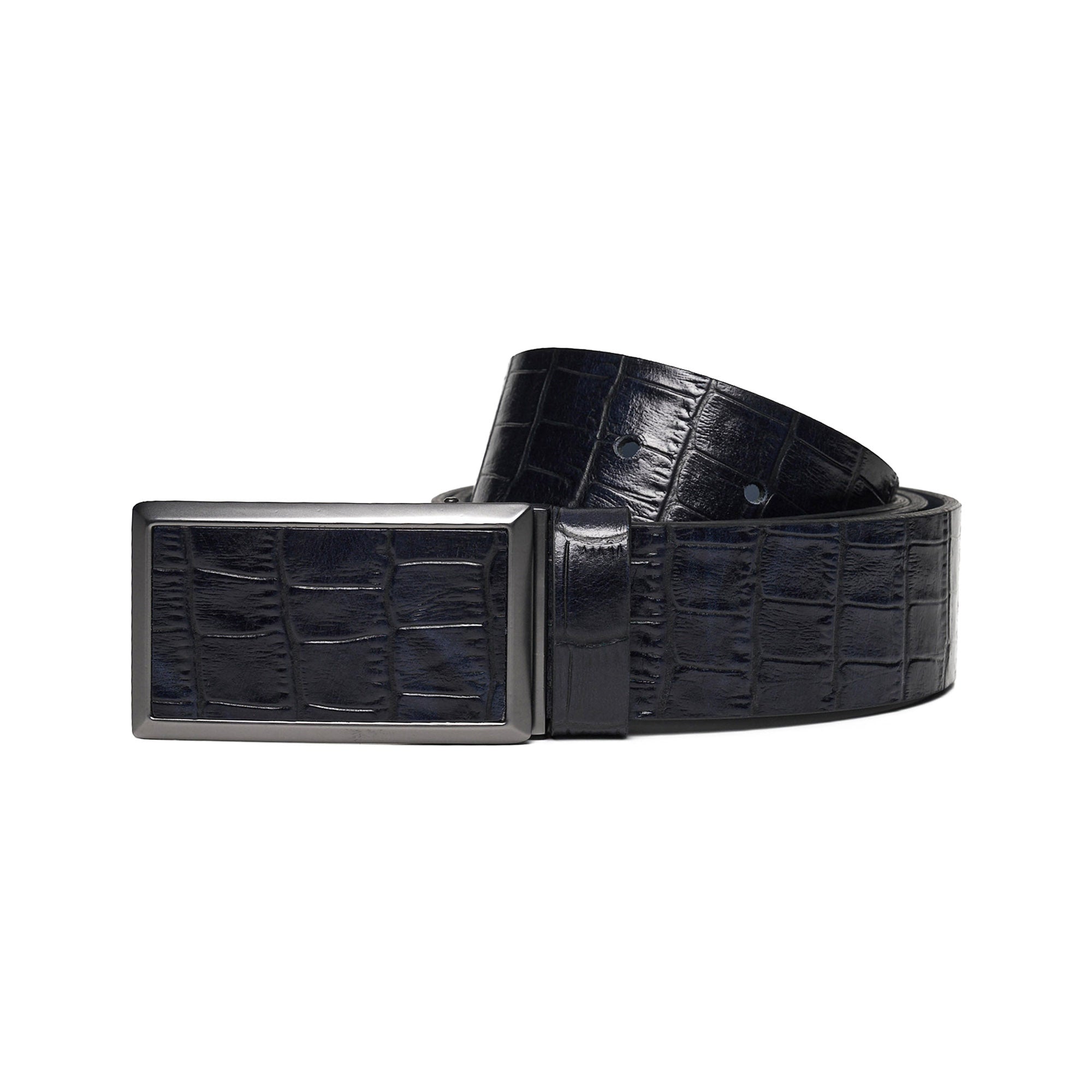 Men's Crocodile Embossed Calf Leather Handmade Belt M111 11