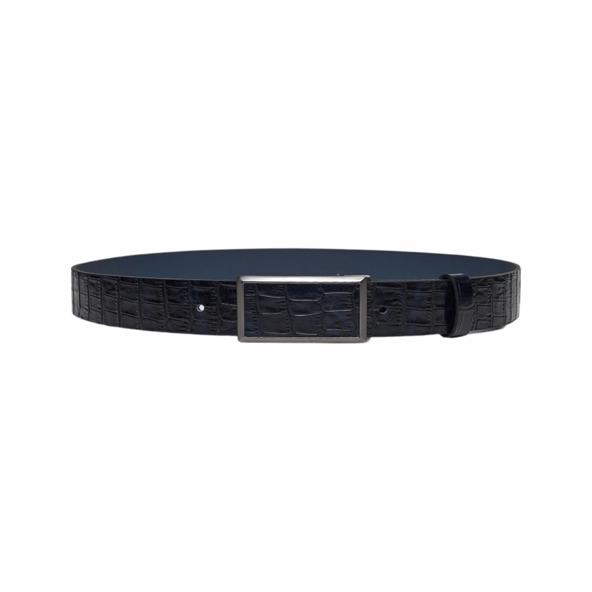 Men's Crocodile Embossed Calf Leather Handmade Belt M111 12