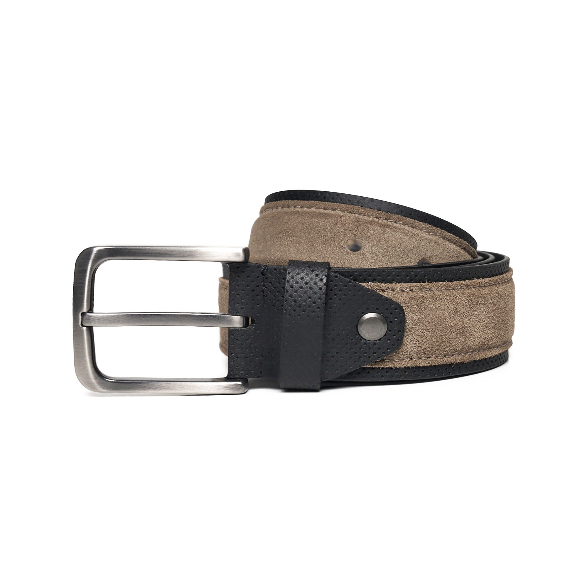 Men's Calf Leather Suede Handmade Belt M113 11