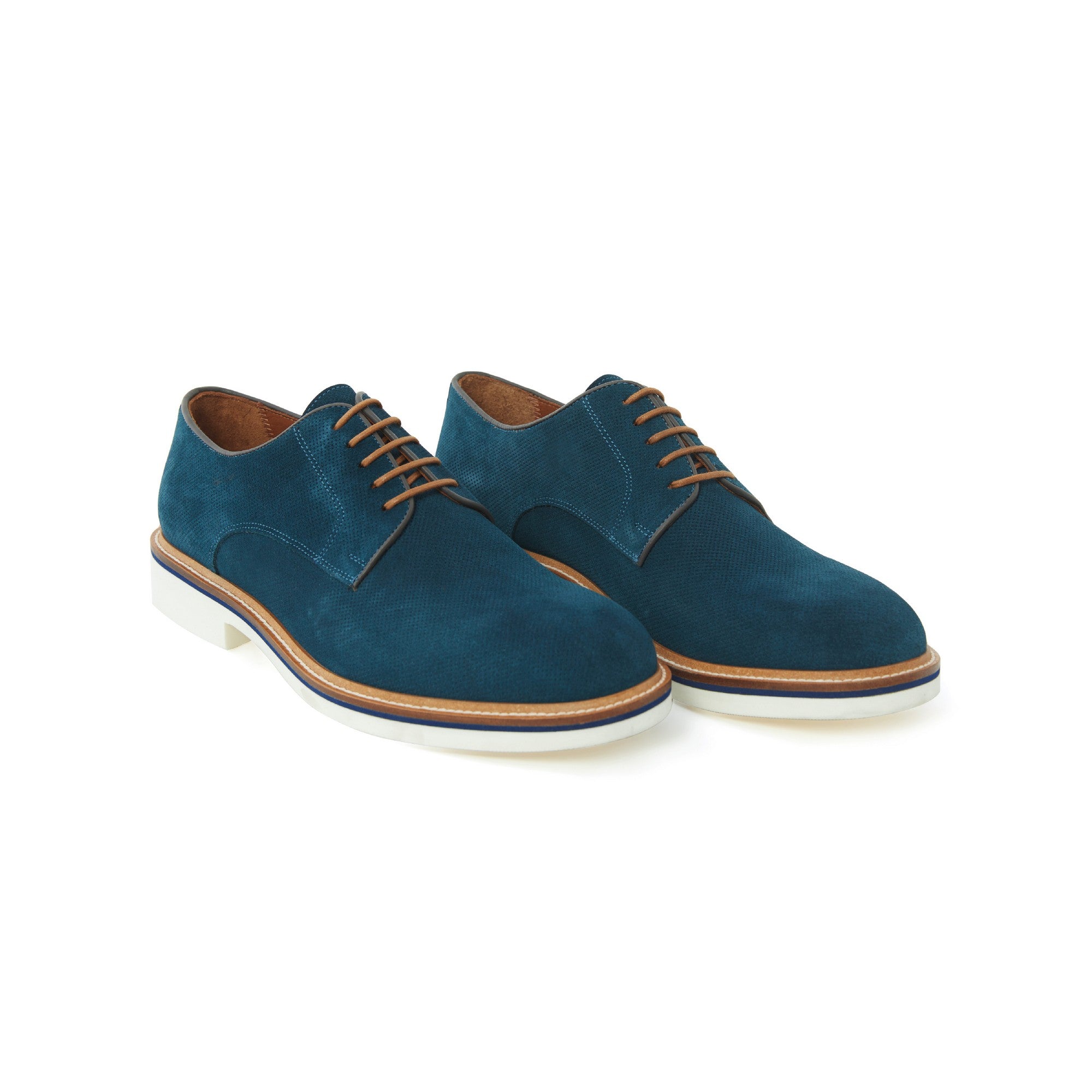 Men's Suede Calf Leather Handmade Derby M9011