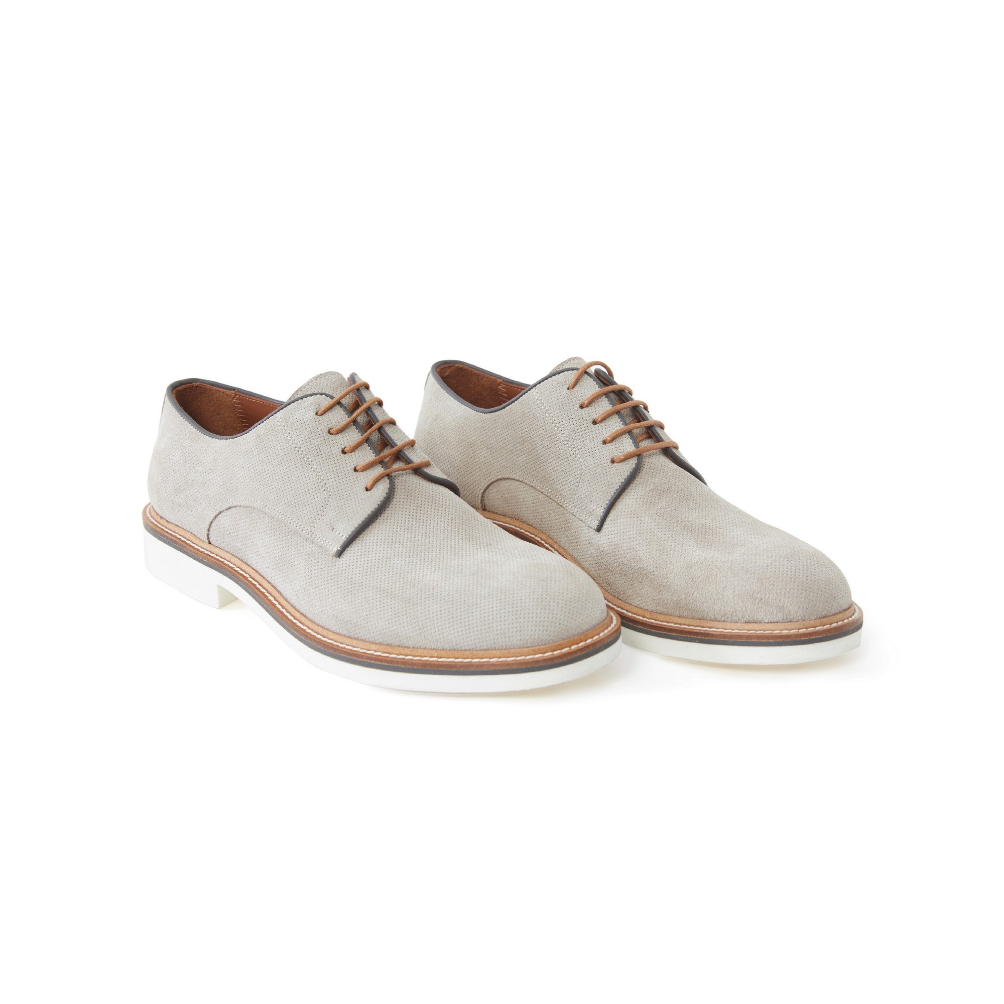 Men's Suede Calf Leather Handmade Derby M9011