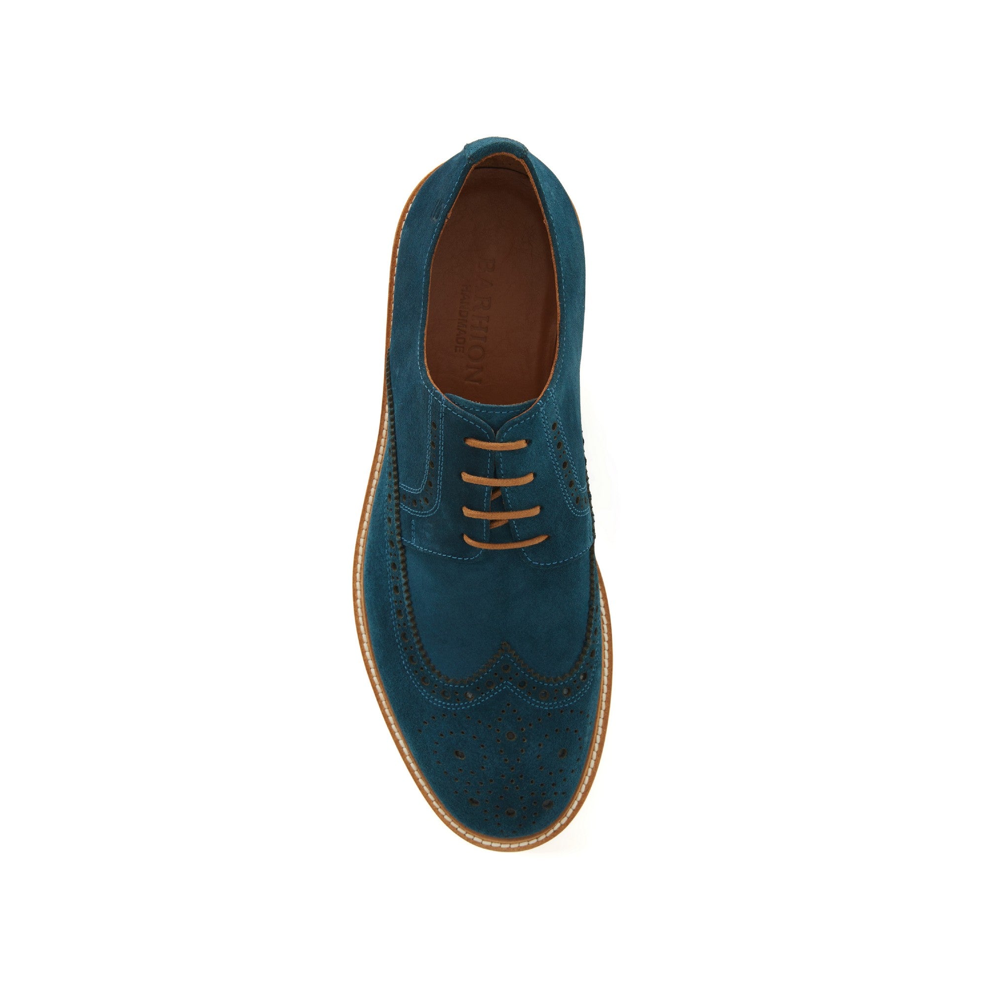 Men's Suede Calf Leather Handmade Oxford M9013 5