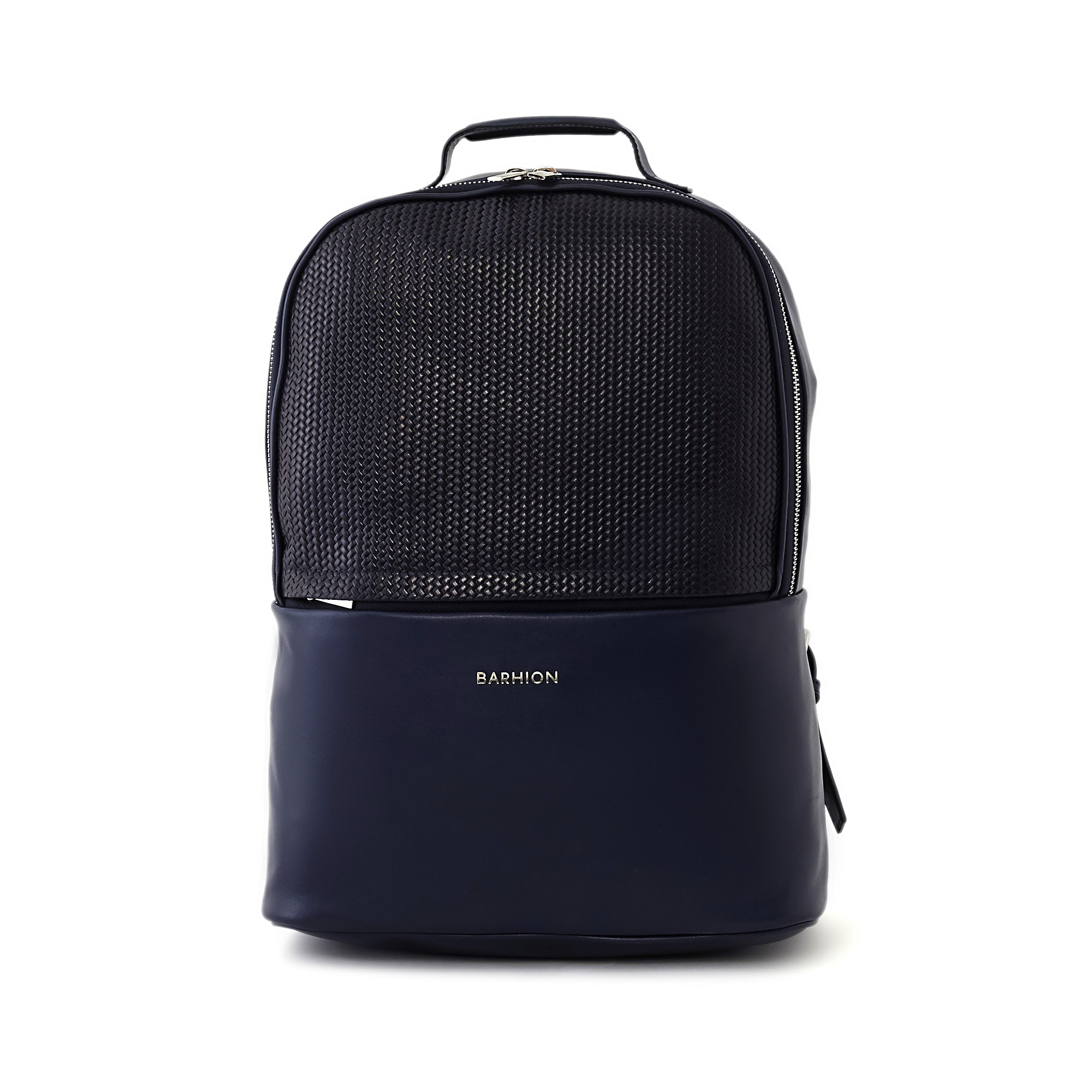 Men's Calf Leather Knit Pattern Handmade Backpack U25000 7