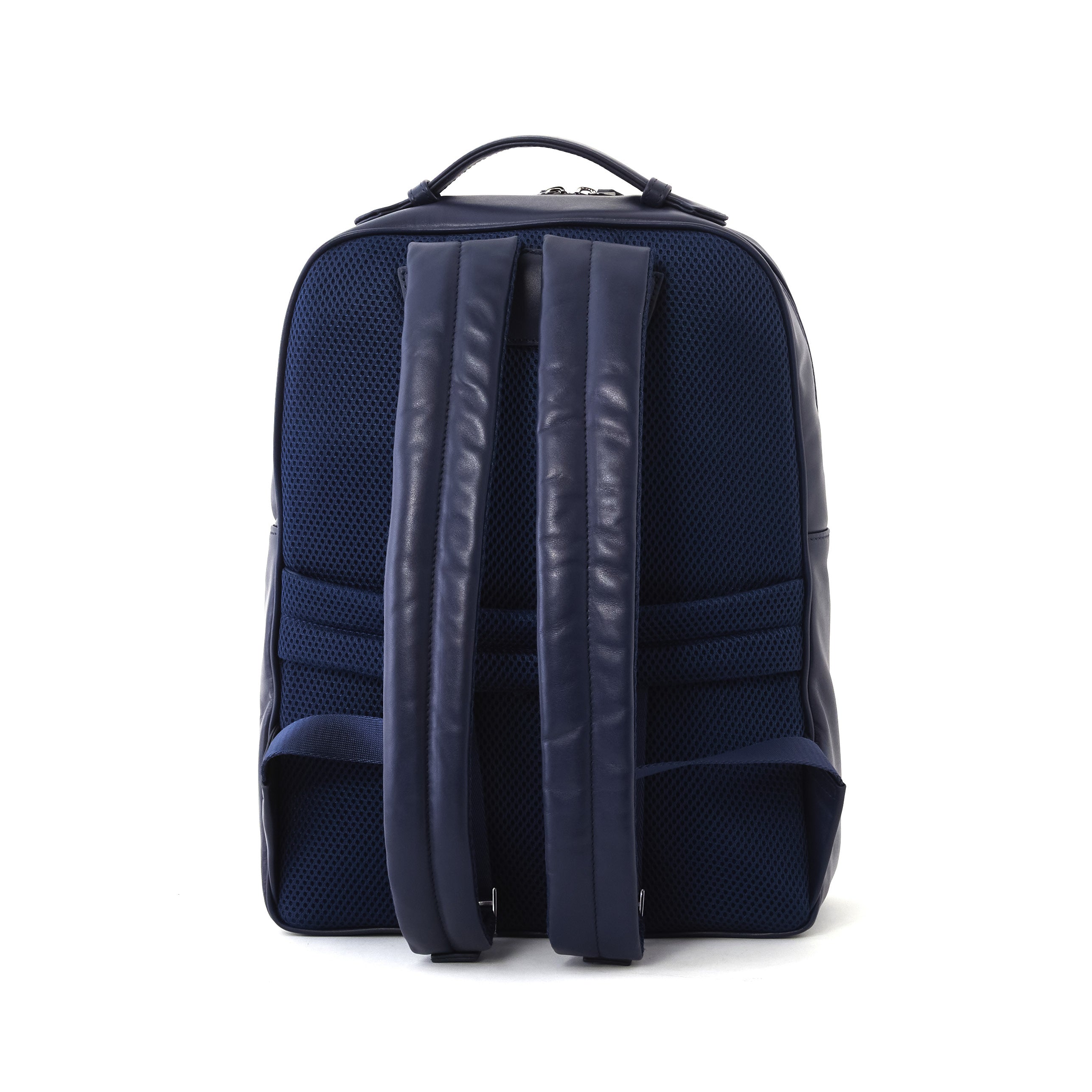 Men's Calf Leather Knit Pattern Handmade Backpack U25012