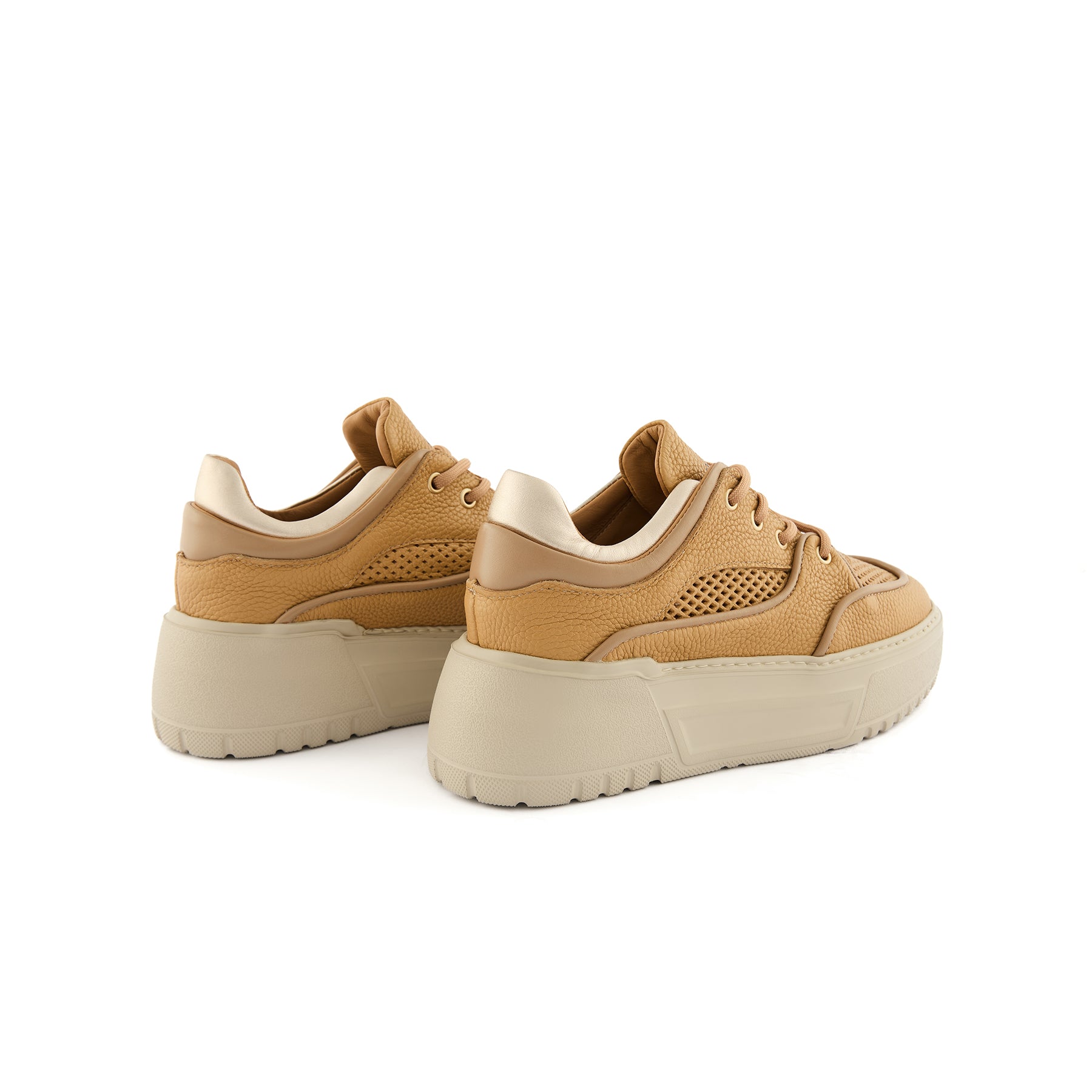 Women’s Mink Handmade Calf Leather Sneakers W5033