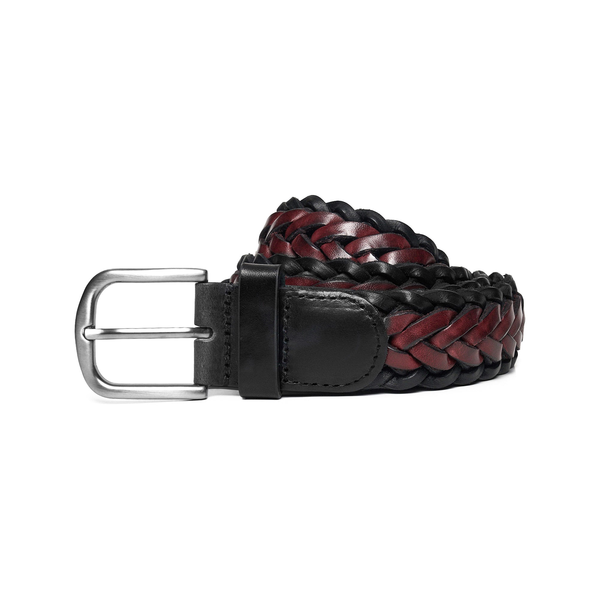 Men's Braided Calf Leather Handmade Belt M109 1