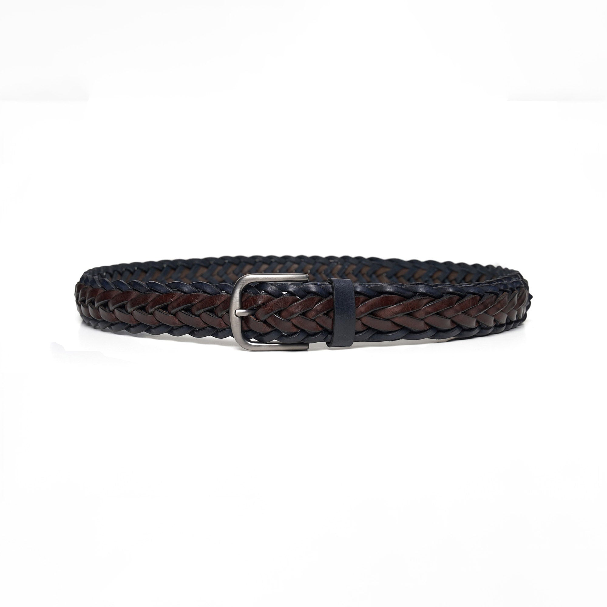 Men's Braided Calf Leather Handmade Belt M109 7