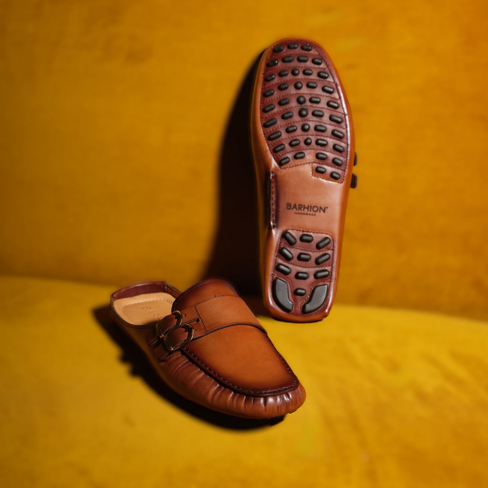 Men's Calf Leather Handmade Driving Shoes M11000