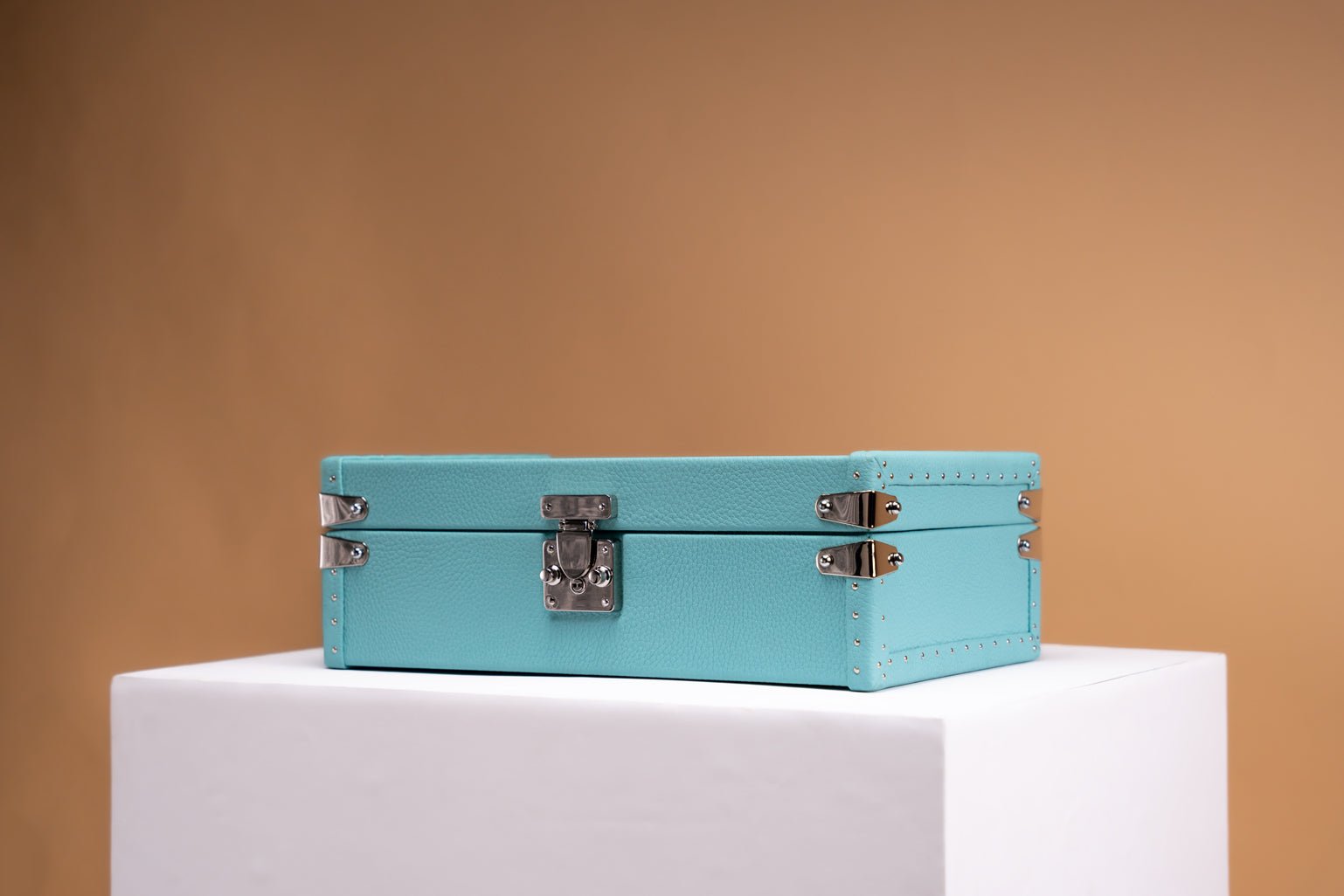 Barhion Petra Watch Case - Togo Tiffany Blue For 8 Watches